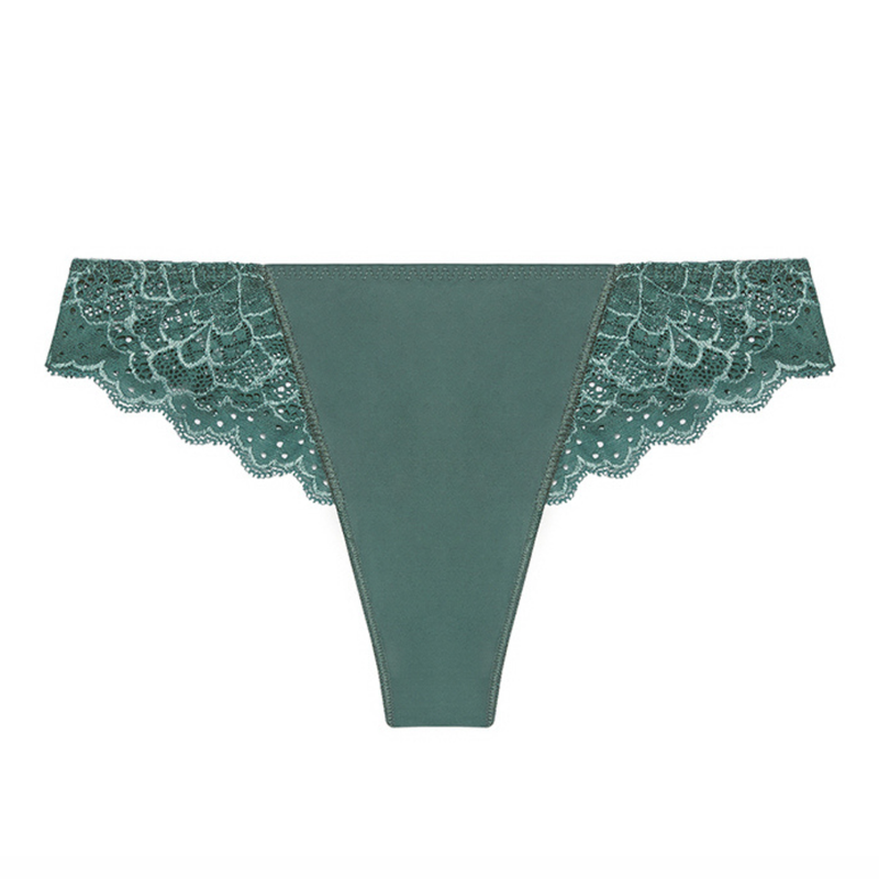 Caresse Tanga in Boreal Green