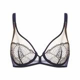 Reflet Full Cup Plunge Bra in Midnight