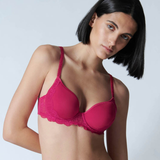 Reve 3D Spacer Plunge Smooth Bra in Cranberry