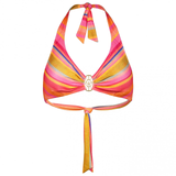 Dopamine Stripe Halterneck Padded Bikini Set
