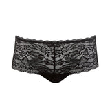 Aubade, Rosessence, soft, lace, seamless, lace, shorty, hotpant, knicker, in black.