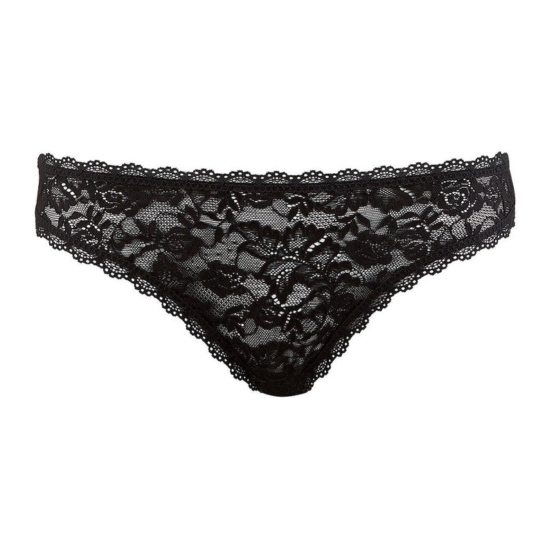 Aubade, Rosessence, thong, seamless, lacey, tanga, in black.