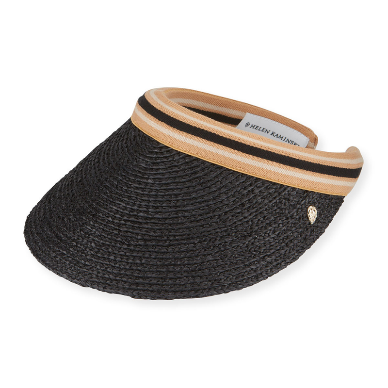 Bianca Visor in Charcoal/Black Stripe