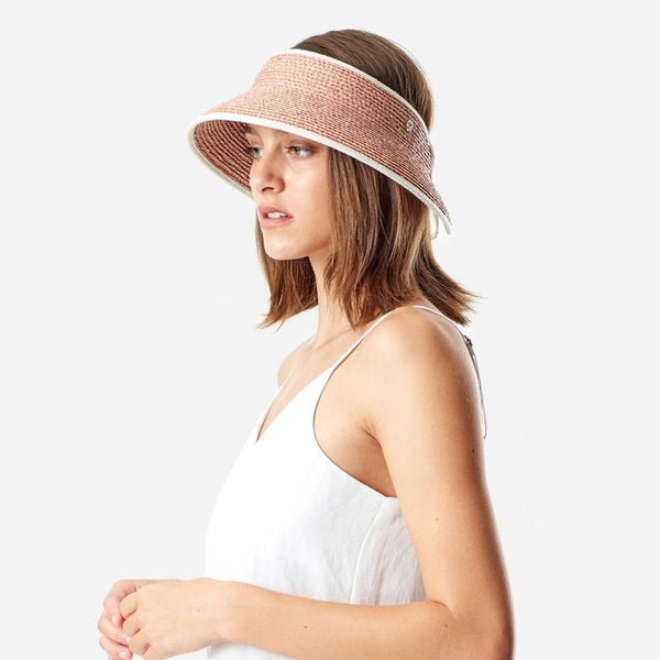 Helen Kaminski Aleeya 9 Visor Nougat/Sand | Caroline Randell Resortwear SS24