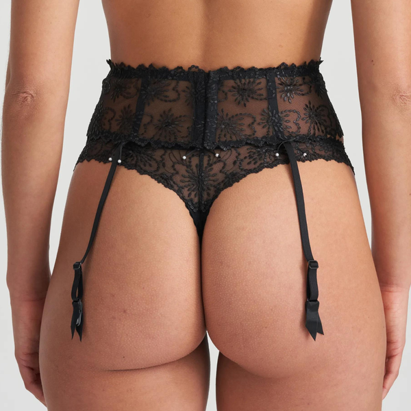 Jane Suspender Belt in Black